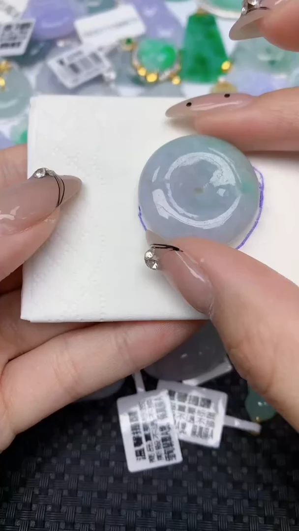 颈饰未镶嵌翡翠天然缅甸翡翠a货百元以上9元证书费自理