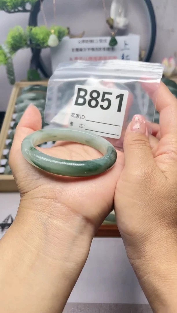 【闪购商品】石英质玉（天山翠）手镯未镶嵌B851