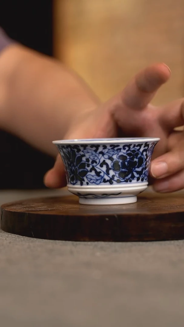 微瑕福利 现代瓷 柴  马蹄杯