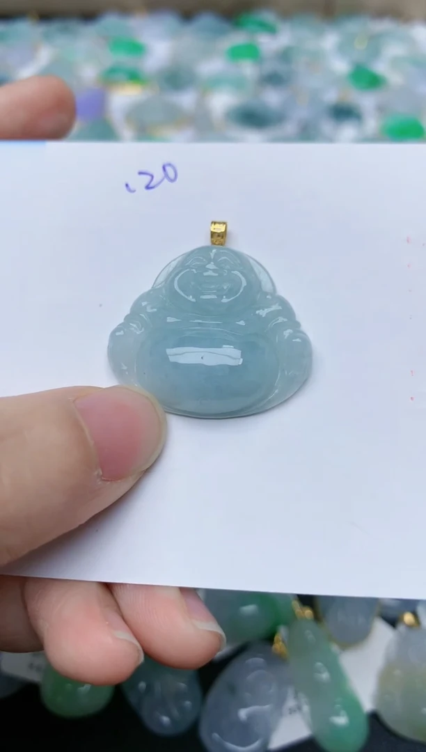 【闪购商品】翡翠颈饰18K金镶嵌天然翡翠A货