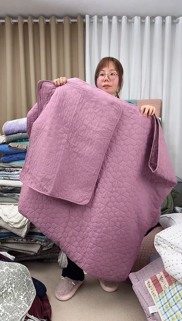 棉50棉220*220三件套紫色