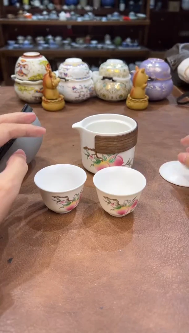 真的很便宜会开片的旅行茶具