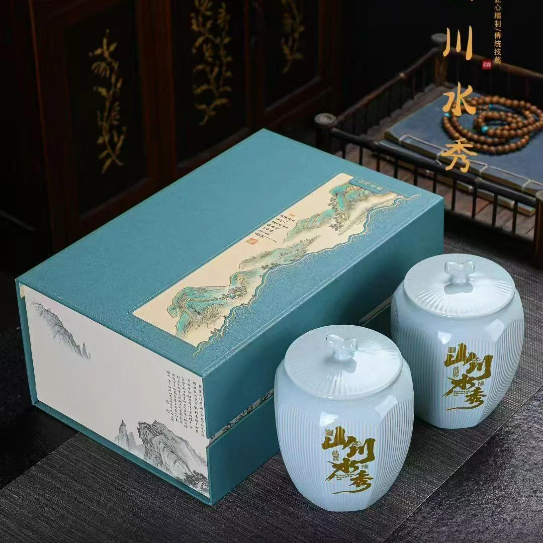 山川 正宗龙井茶叶礼盒装2025春茶明前春茶过节送礼送长辈领导