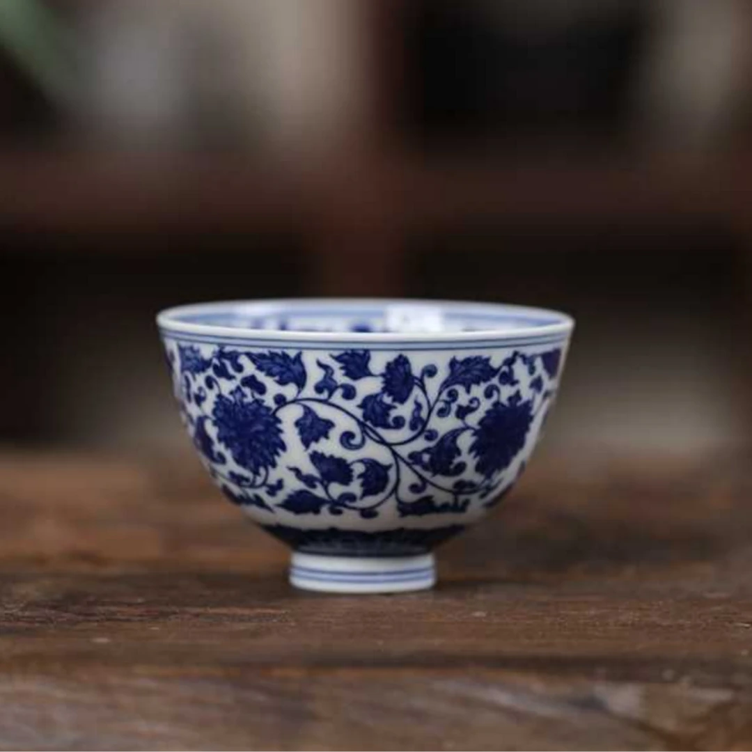 【九姐爱喝茶】全满缠枝鸡心杯（逸古0311）