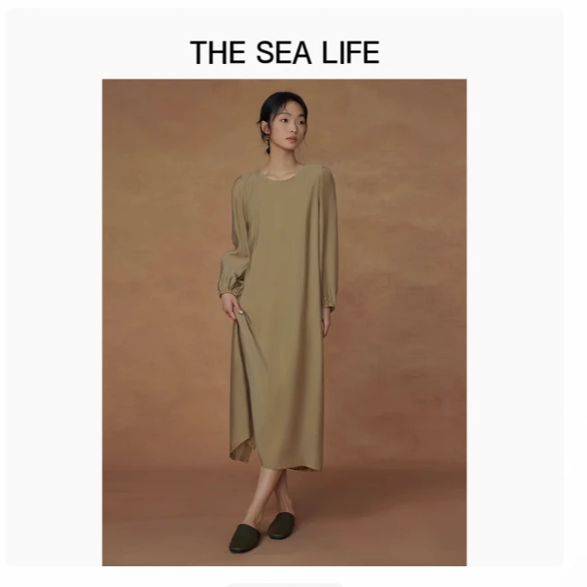 【女装优选】THESEALIFE欧海一生法式收腰气质连衣裙T5053VA12020