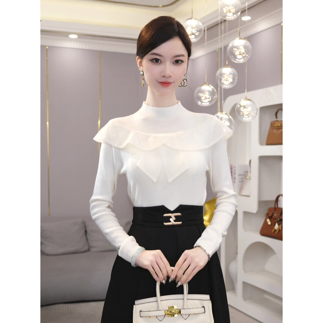 2026秋冬新款【JR-08】含绵羊毛老钱风可外穿精致打底针织衫上衣女