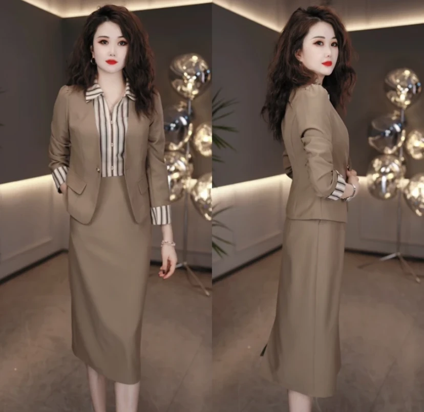 新品外套+连衣裙 2025早秋新款优雅贵气气质时尚显瘦套装连衣裙