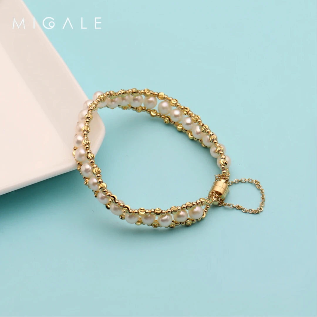 淡水白珍珠手链【无核】5-6mm C1021