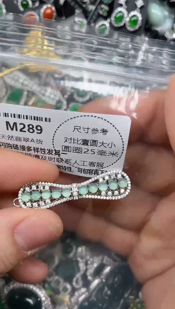 颈饰未镶嵌翡翠M289发夹