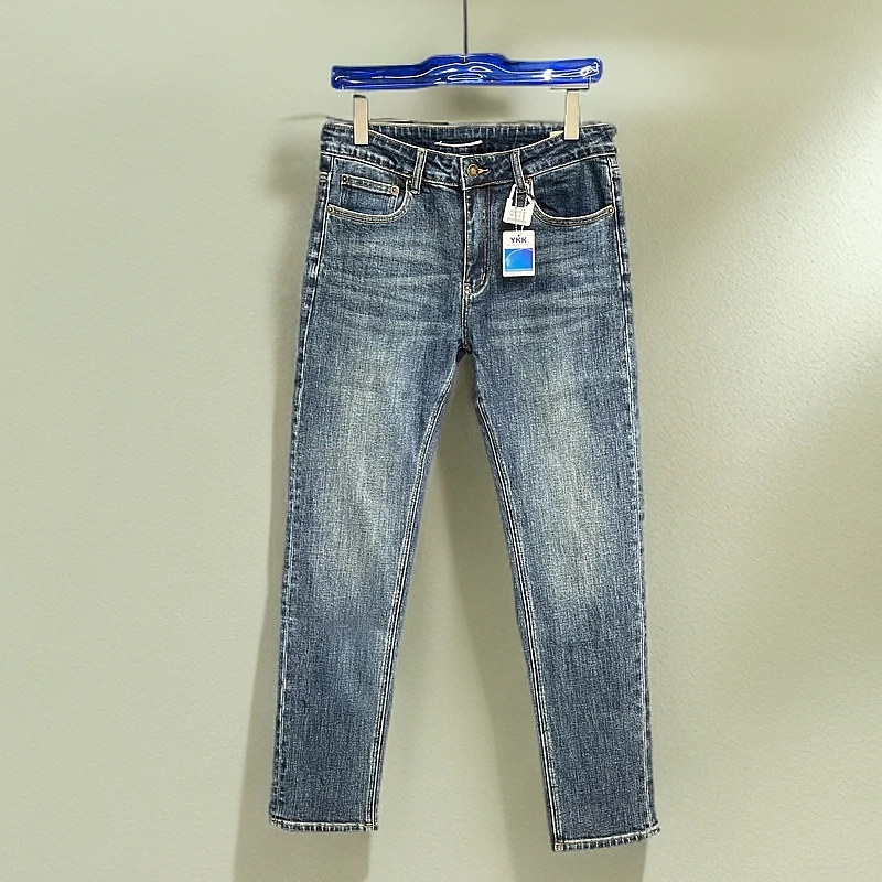 <古帝特尼>秋冬新款高端弹力纯色休闲潮流百搭净版牛仔裤WG-8867