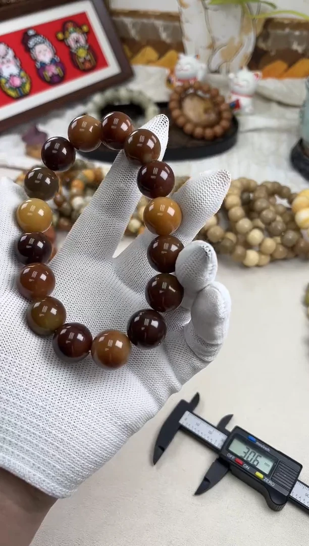 手串菩提根/象牙果a388 卡16.7 水磨瑕疵