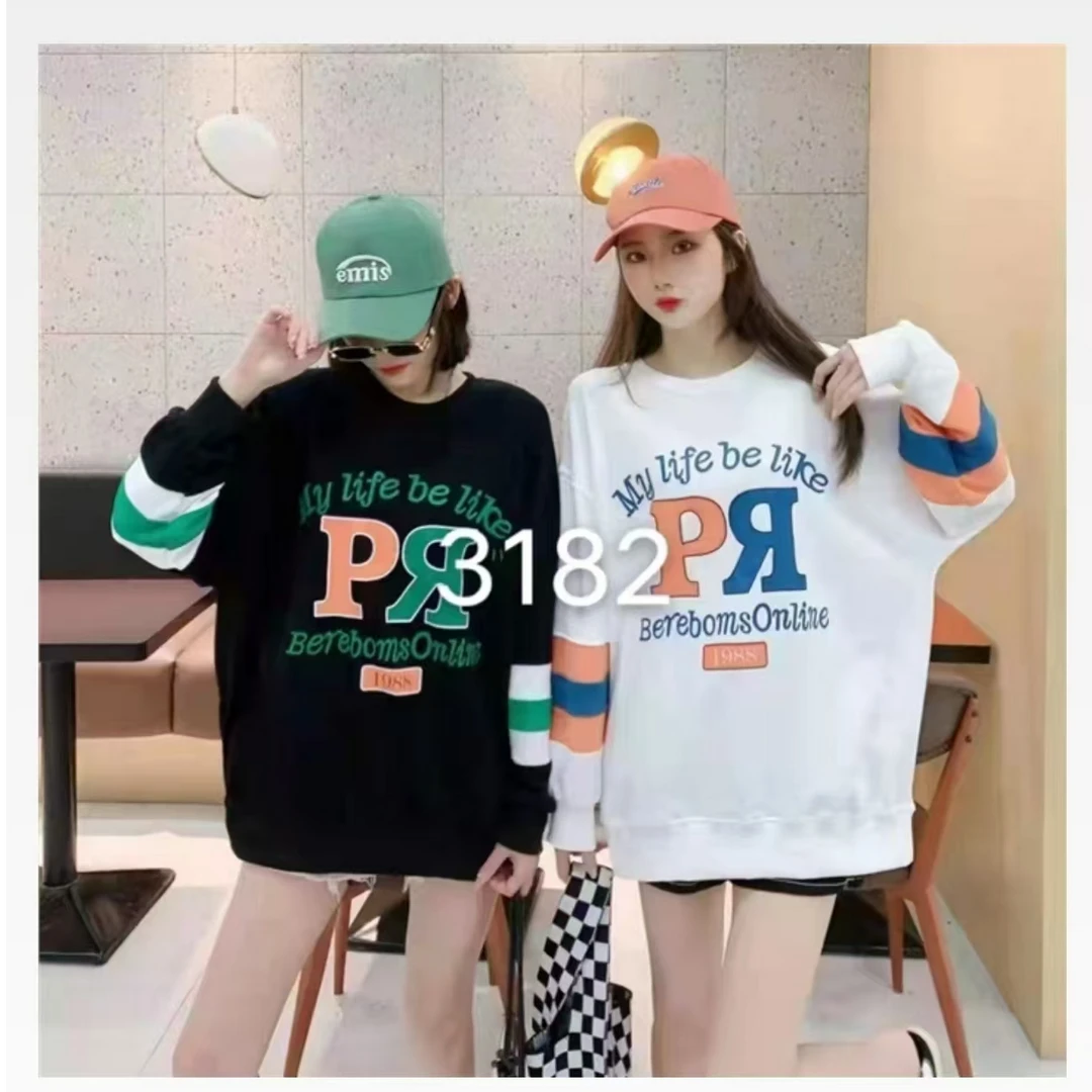 627 大版韩版卫衣套头字母印花卫衣女四季