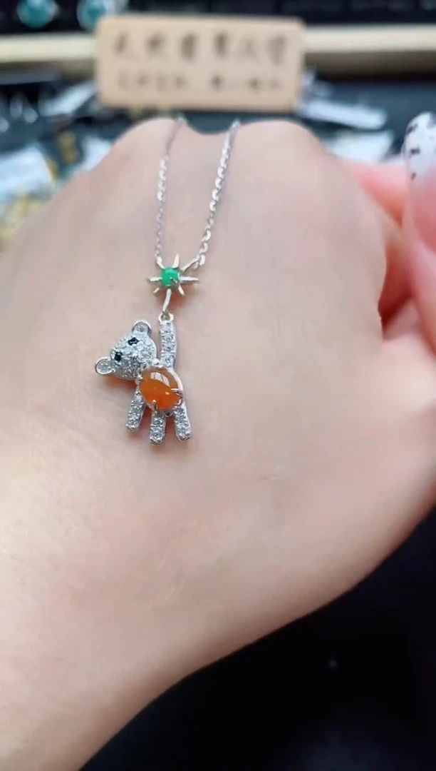 套链银S925镶嵌翡翠1