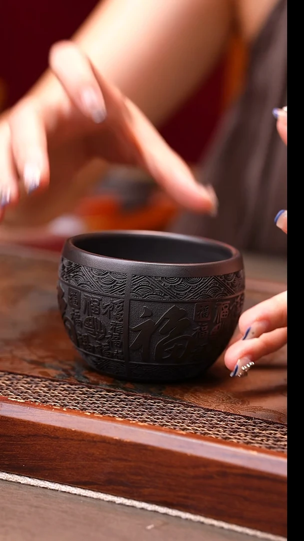 茶杯紫砂原矿紫砂杯