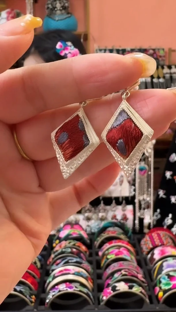 织绣艺枝独绣老绣饰品109