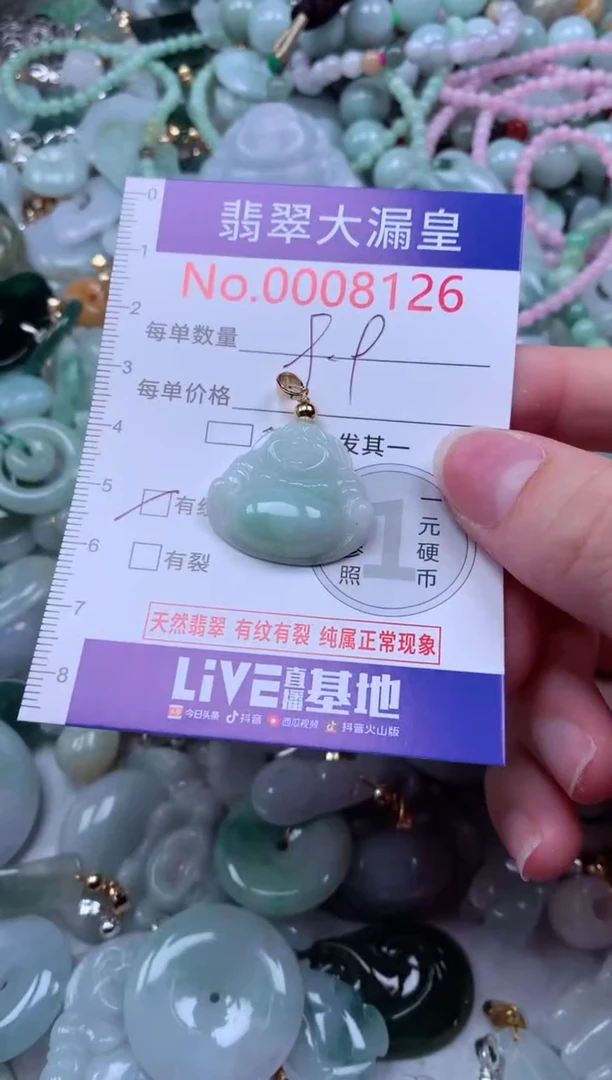 翡翠未镶嵌颈饰8126