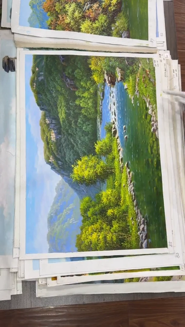 油画【25号】朝鲜原创纯手绘孤品油画