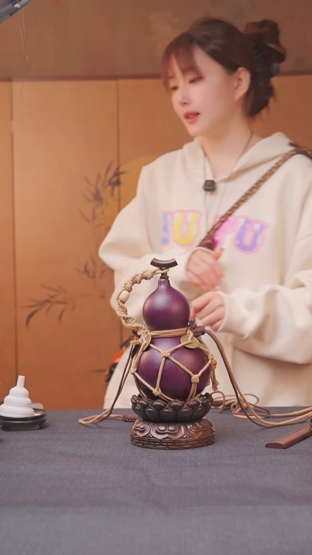 1082号链接精品大漆葫芦现货现发[一物一拍]不包含莲花底座