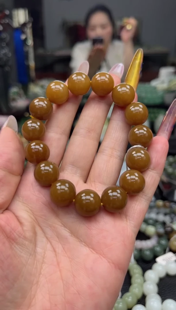 手串未镶嵌和田玉新疆且末红糖卡14