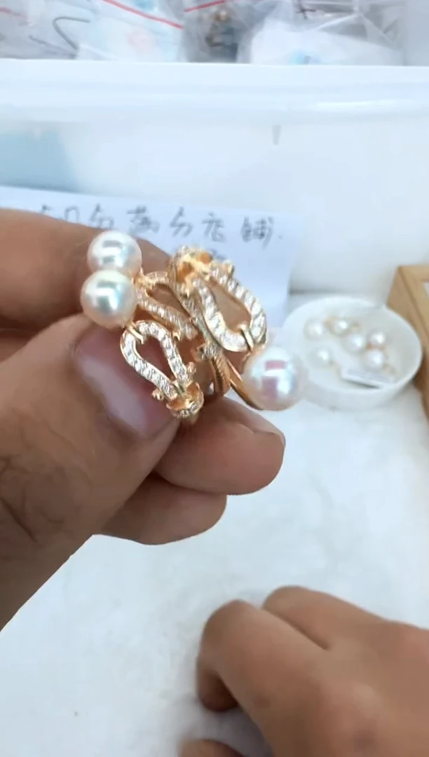 【闪购商品】海水珍珠戒指银S925镶嵌发其一