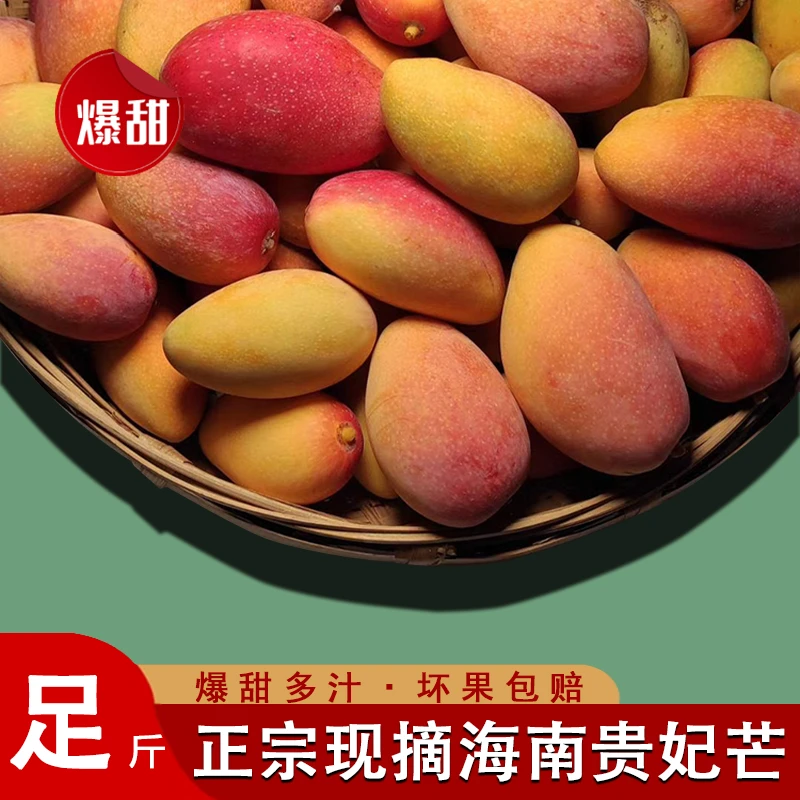 正宗海南贵妃芒5/8.5斤核薄香甜多汁自然熟红金龙芒果现摘应季果