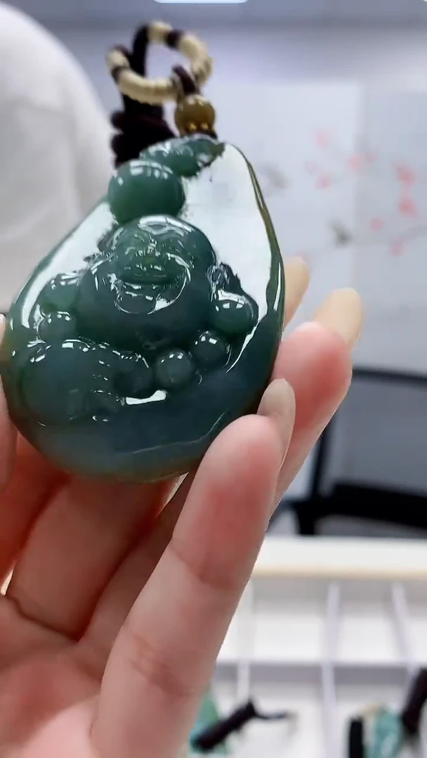 未镶嵌定制翡翠4898lr-毛货挂件79