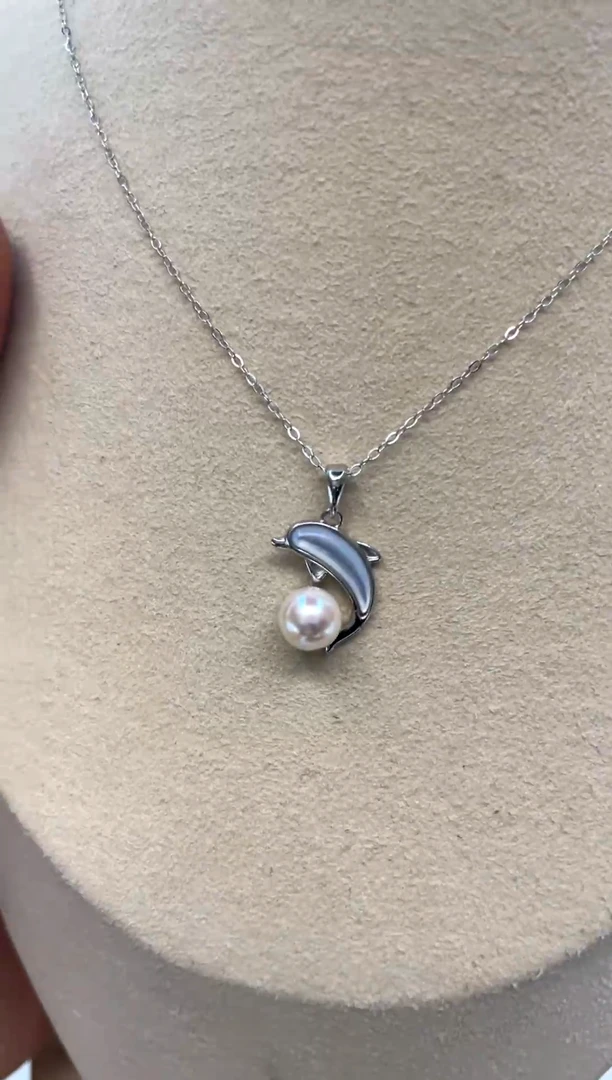 颈饰银S925镶嵌海水珍珠