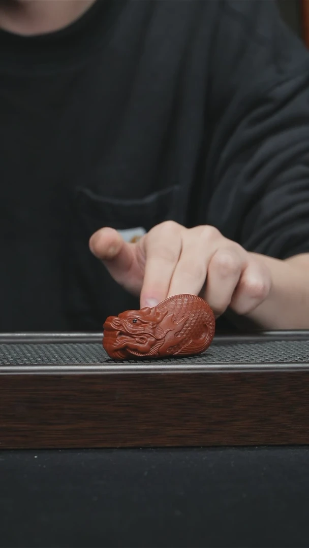 【闪购商品】紫砂茶杯0190宜兴紫砂刻绘茶宠紫砂