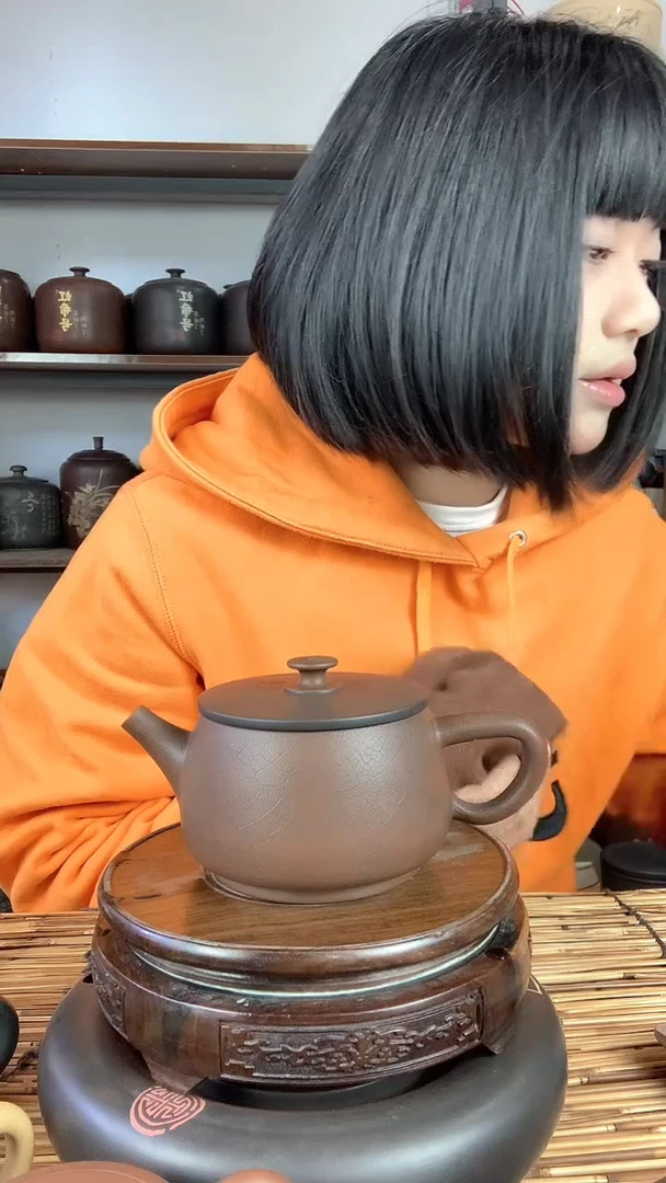 【闪购商品】罐建水紫陶手工彩填壶