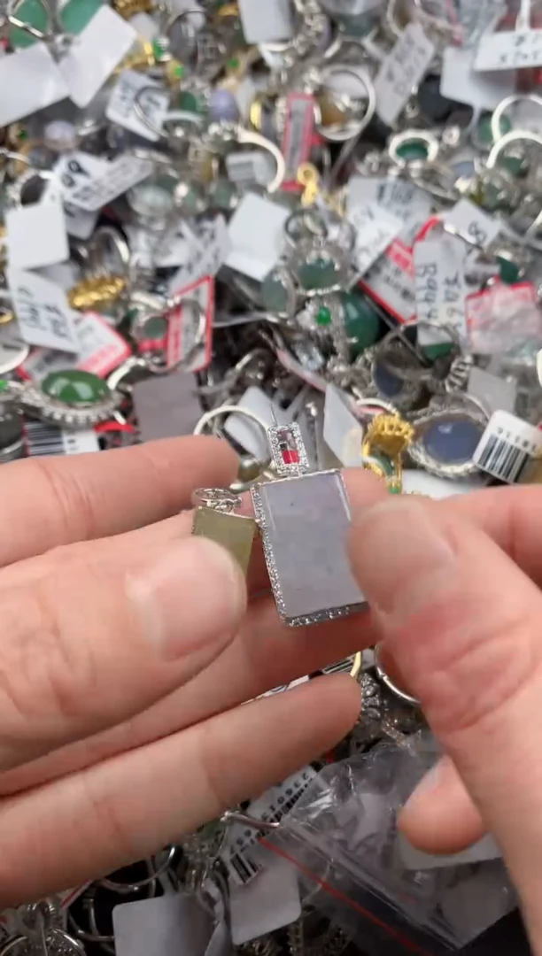 银S925镶嵌戒指翡翠111   7