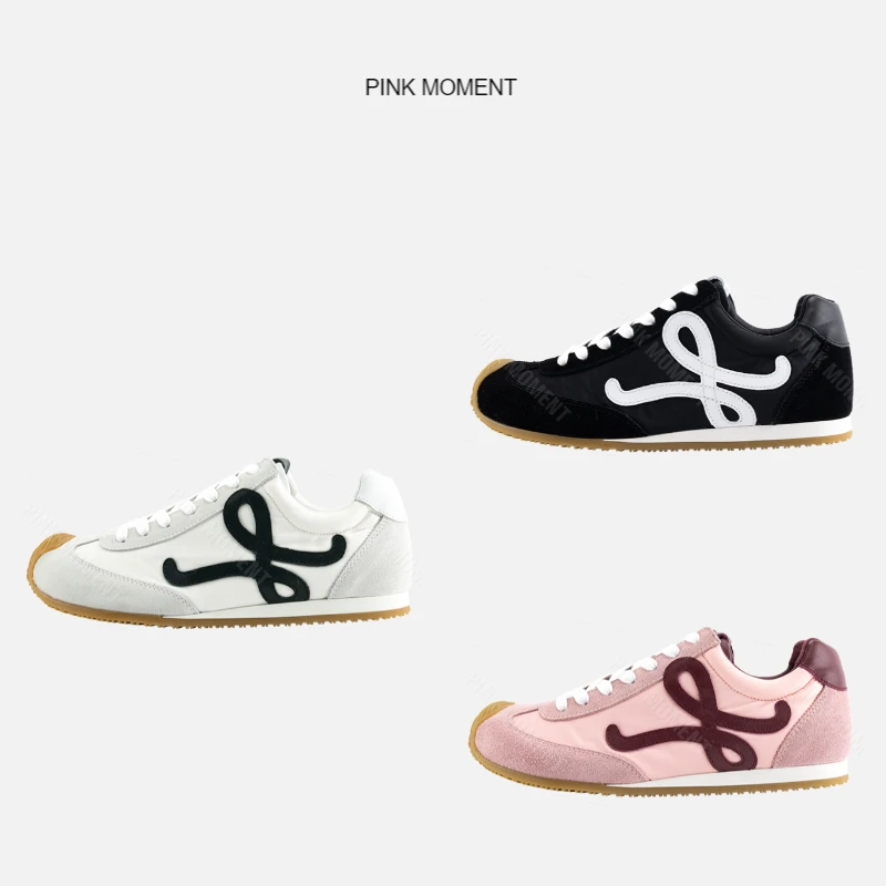 PM王囡囡 黑/白/粉休闲运动德训鞋 (跟高:2-3cm)  ND1A0706