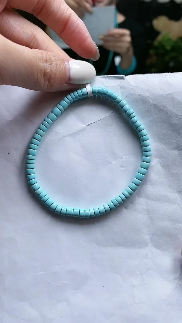 未镶嵌绿松石手串4mm+