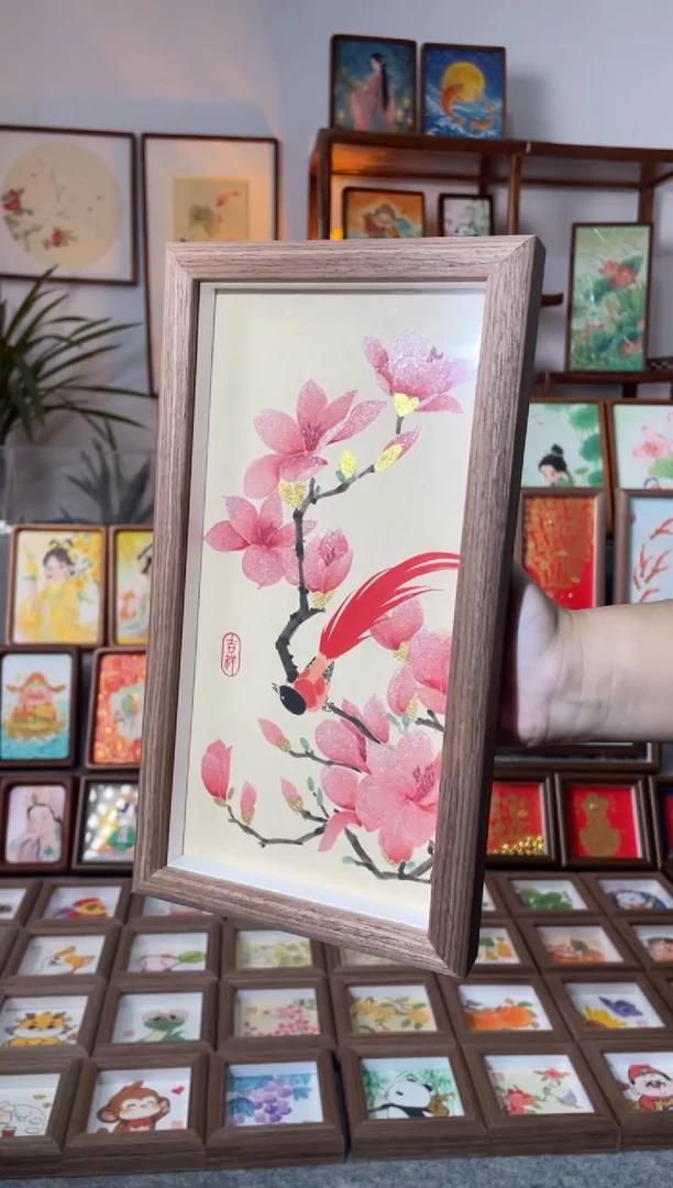 【闪购商品】国画喜上眉梢手绘国画摆台挂画