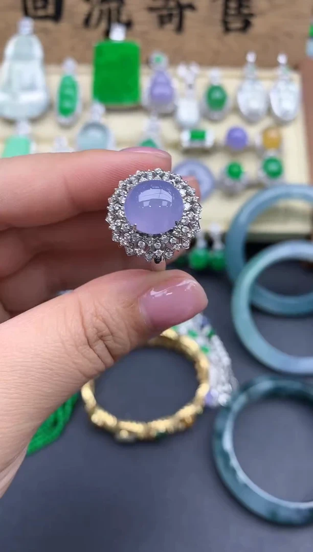 【闪购商品】翡翠戒指18K金镶嵌444-中国好珍宝