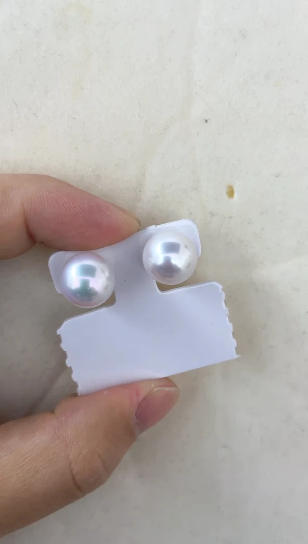 【闪购商品】淡水珍珠耳饰银S925镶嵌耳钉