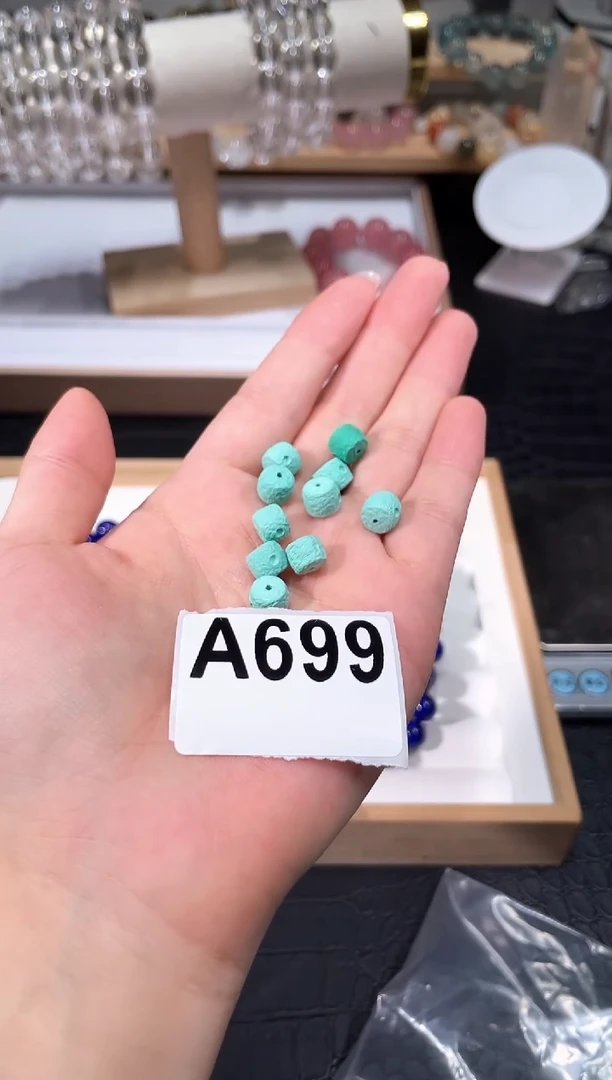 水晶手链未镶嵌A699绿松石配珠8mm多样性发一