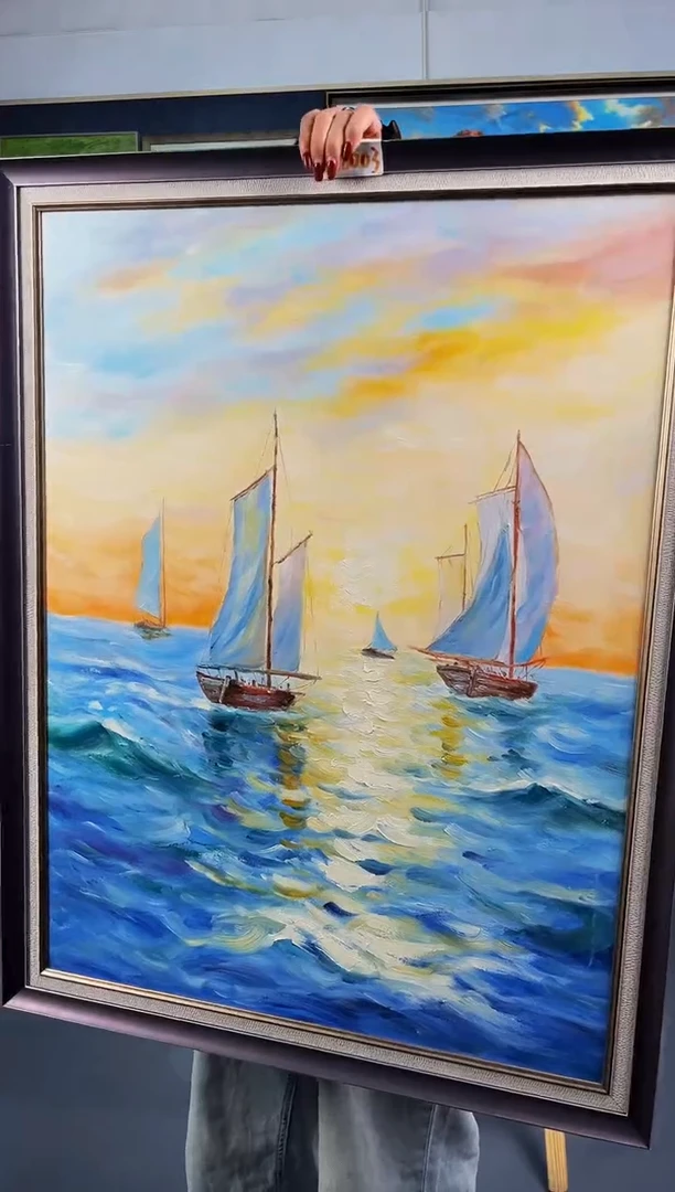 【闪购商品】油画55号 60*80 一帆风顺-手绘油画