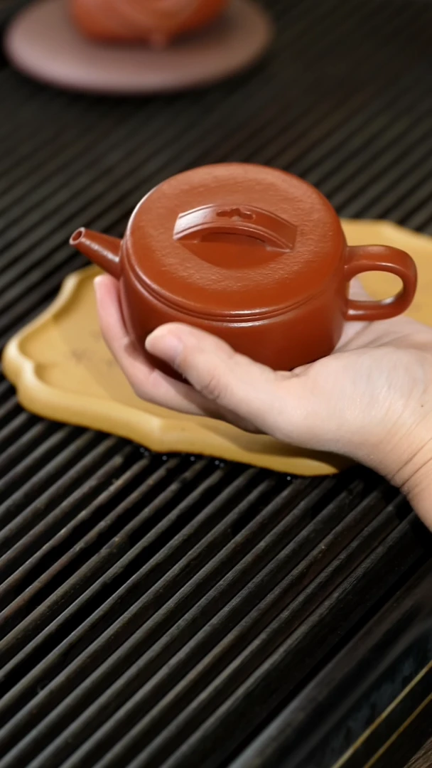 茶壶紫砂100cc朱泥汉瓦