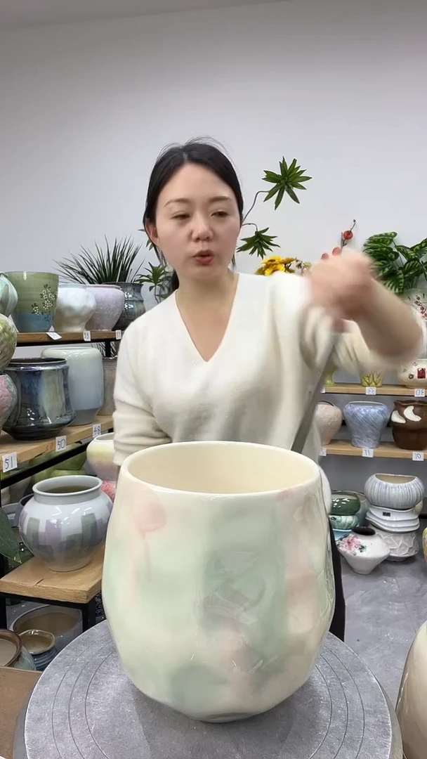 11.11陶瓷花盆直播链接高.    19  口15