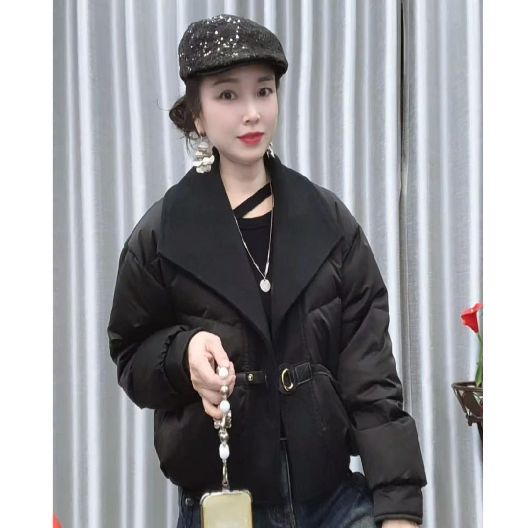 【懂你吴姐】825新款大翻领羽绒外套