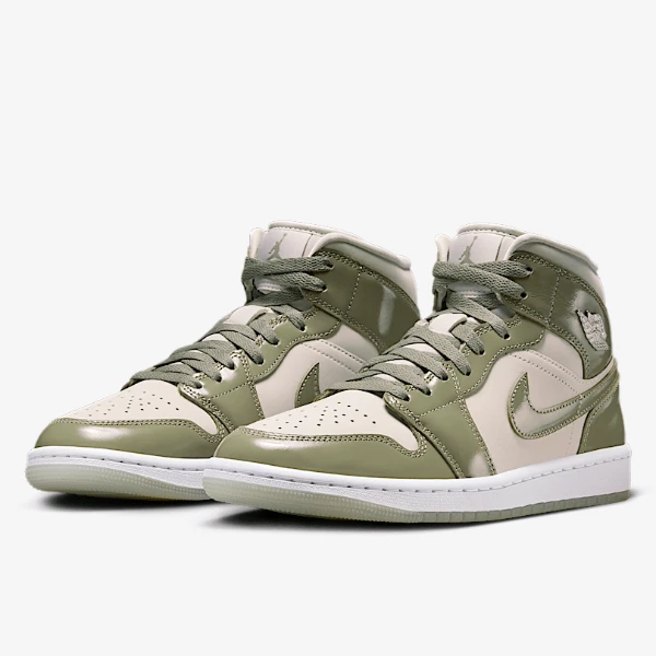 Nike/耐克官方正品 Air Jordan女休闲鞋aj1中帮白绿HF4079-003