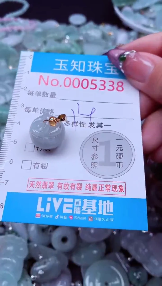 吊坠(不含链)未镶嵌翡翠5338