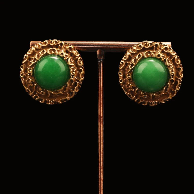 一漾 铜合金合成锆石耳饰 设计师款 耳环