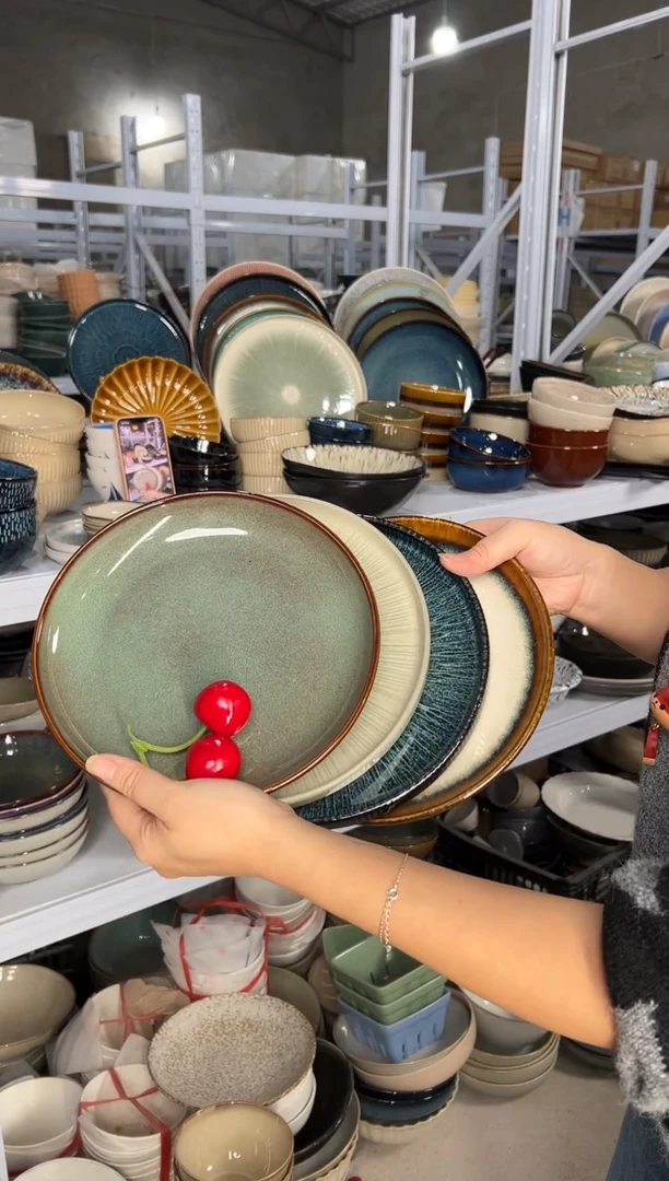 陶瓷外贸尾货瑕疵满20包邮X4小盘8英寸20厘米左右