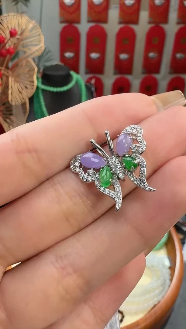 【闪购商品】翡翠颈饰18K金镶嵌挂件