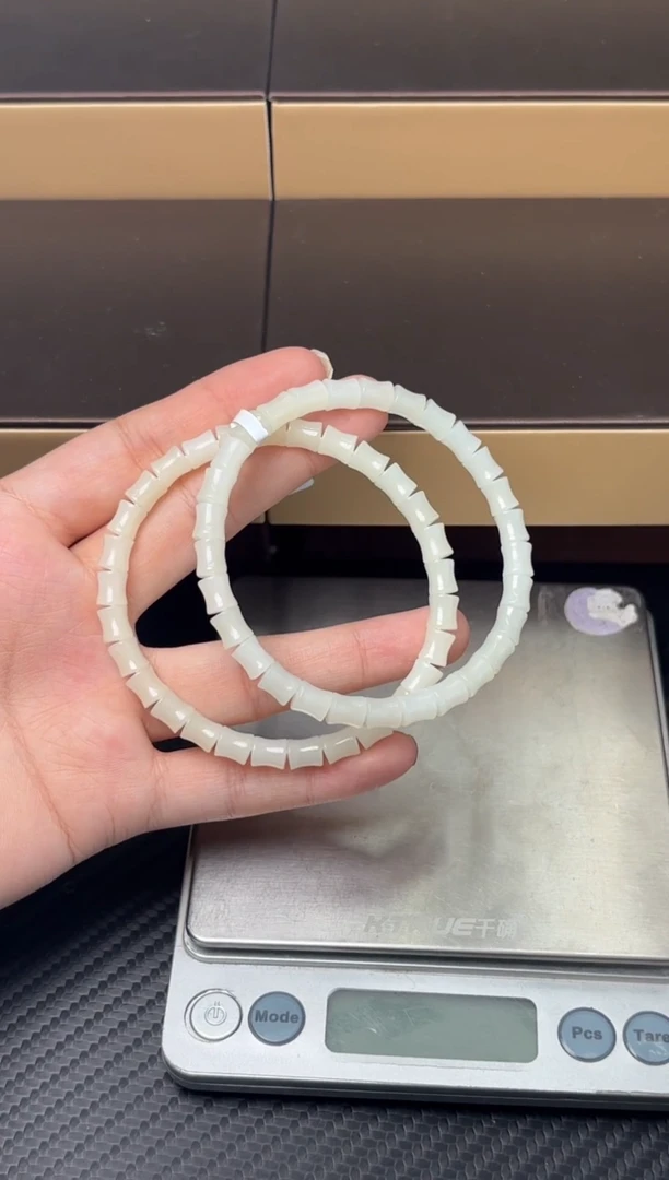 未镶嵌手串和田玉若羌微色差卡6*7多样性发货拍一发一