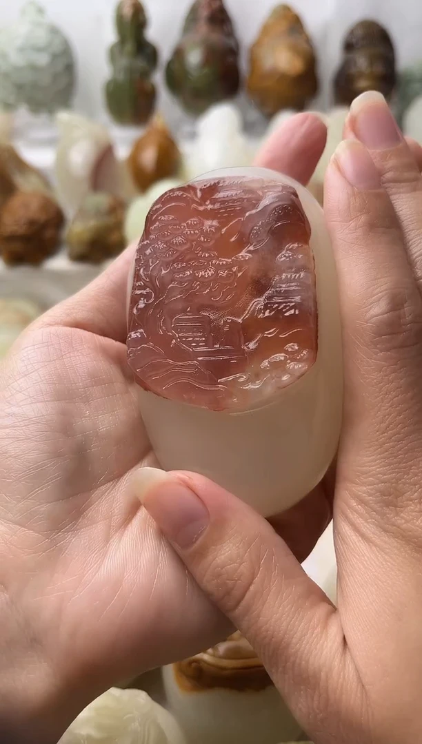 石材方解石棉纹正常不退换山水