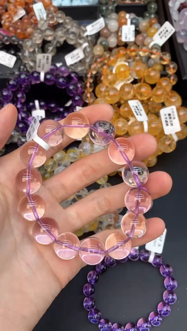 水晶手串未镶嵌23紫水晶15mm