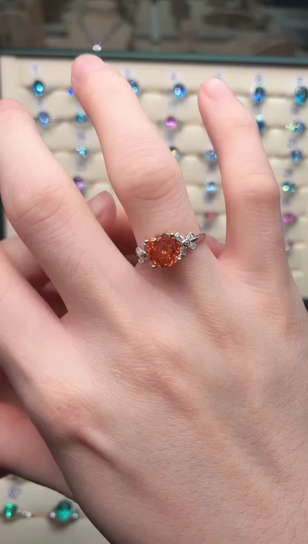 银S925镶嵌戒指石榴石213456