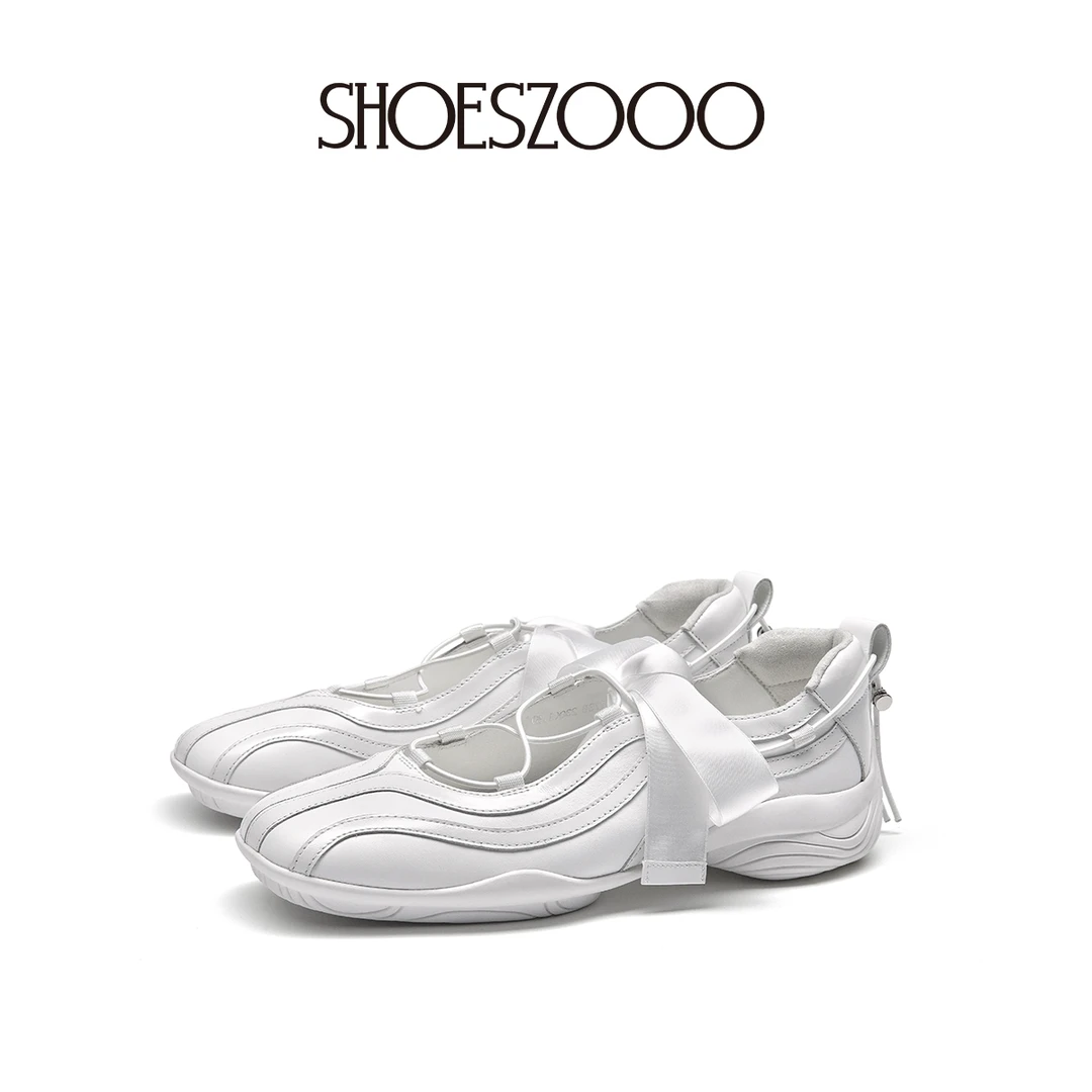 SHOESZOOO原创夏季新款芭蕾舞鞋女法式玛丽珍鞋银色浅口单鞋